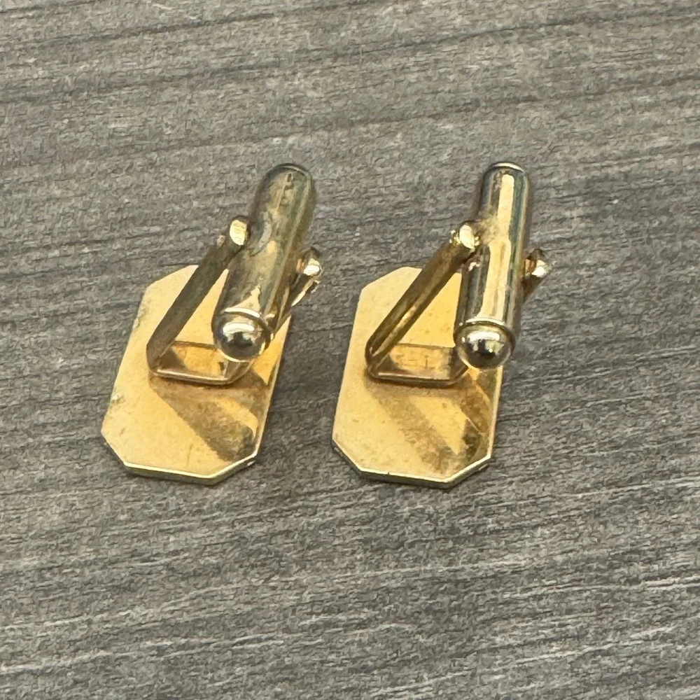 Unbranded Cufflinks Mens OS Gold Vintage Rectangular Classic Formal Accessory